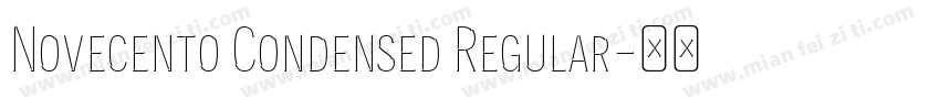 Novecento Condensed Regular字体转换